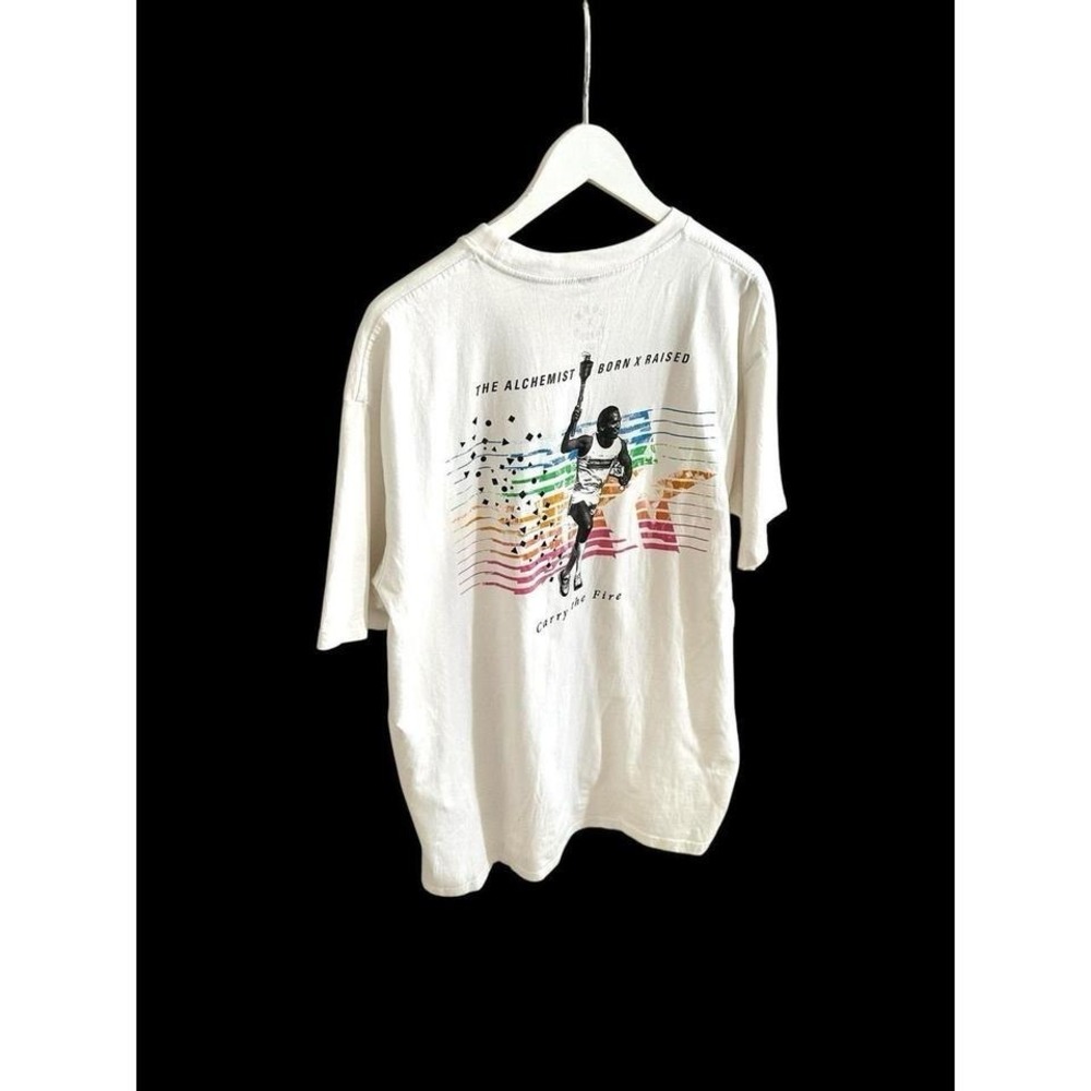 Born X Raised The Alchemist 1984 Olympics OJ TShirt Sz XL Rare‎ Distressed